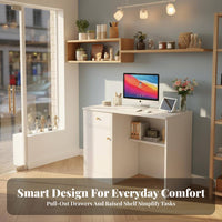 Spacious Desktop Simple Front Desk Table Multi-Functional Modern Front Desk Sturdy Construction Shop Payment Wrap Counter Scratch-Resistant for Receptionists, Business Owners, Restaurant, Boutique, Lobby, Away Ice