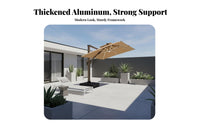 Offset Cantilever Umbrella Sun Protection Cantilever Patio Cover Large Coverage for Cafe Owners, Garden Lovers, Patio, Backyard, Waterside