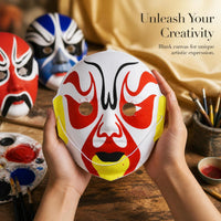 Sichuan Opera Mask Wearable Hand-Painted Velvet Peking Opera Facial Mask Full Face for Performance