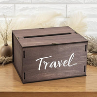 Wedding Card Box with Opening Vintage Design Wooden Card Box Event Decoration Large Capacity for Graduates