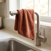 Large Microfibre Cloths 30x70cm, 5 Pack Microfibre Cloth for Car and Glass, Absorbent Cleaning Cloths with Reinforced Edges
