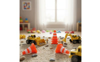 Miniature Traffic Cone Odorless Material Toy Road Cones and Barriers Spark Imagination Sand Table Barrier Model for Hobbyists, Educational Projects