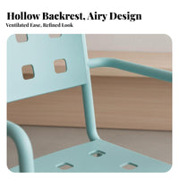 Nordic design Stackable Armchair With Armrests Dining Chair Indoor & exteriordoor Use Seating Furniture Lightweight for Cafe Owners, Design aficionados, Office Managers, Restaurant, Kitchen, Living Room, Balcony