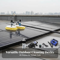 Carbon Fiber Rod Telescopic Solar Panel Cleaning Brush Lightweight Photovoltaic Cleaning System Battery Powered Telescopic Water Fed Pole Brush for Professional Cleaners, Building Maintenance Personnel, Property Owners, Rooftops, Billboards, Roofs