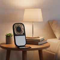 Foldable Pocket Fan 3 Speed Settings Mini Desk Fan with Mirror for Office, Women
