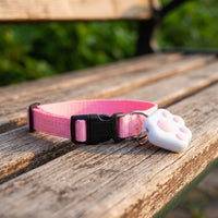 Adjustable Pet Collar with Tracker Case Comfortable Nylon Pet Tracker Collar Lightweight No Monthly Fee for Cats, Daily Walks