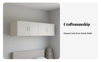 Space-Saving Wardrobe Top Cabinet Multifunctional Wooden Wardrobe Closet High Load Capacity Bedroom Storage Cabinet Sturdy Construction for Families, Homeowners, Renters, Dressing Room, Entryway
