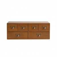 Desktop Organizer with Drawers Rustic Tabletop Chest of Drawers Small Furniture for Students