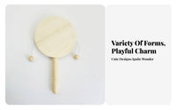 DIY Rattle Drum Ready to Paint Paintable Wooden Hand Drum Wood Unfinished Wooden Rattle for Children, Parents, Art Class, Birthday Party, Home
