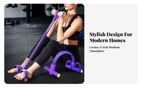 Foot Pedal Puller Multi-Functional Sit-up Pull Rope Multifunction Pedal Puller Exerciser for Beginners, Home, Travel, Office