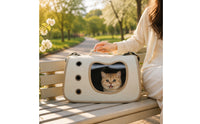 Pet Carrier Bag with Clear Window Portable Soft-Sided Pet Carrier Transparent for Commuting