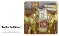 Middle Eastern Camel Figurine Luxury Highlight Decorative Camel Sculpture House Decoration Detailed Craftsmanship