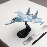 -27 Model 1:100 Scale Aircraft Model Collectible Fighter Jet with Stand Aviation Enthusiasts, Collectors, Desk, Office