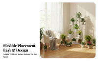 Floor-Standing Multi-Tier Plant Stand Easy to Move Mobile Tiered Planter Stand Rolling casters blossom storage areaSaving for Gardeners, homeowners, Balcony, Living Room, Indoor, Corner