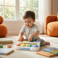 Cause-and-Effect Spring-up-up Animal Toy Interactive Animal Spring-up-up Toy Tactile Fine-Motor for Toddlers, Babies, Preschoolers, Playroom, Daycare, Travel