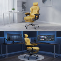 Gaming Chair with Footrest Ergonomic High-Back Gaming Chair Padded for E-Sports Participants, Streamers, Home Office, Bedroom, Study Room