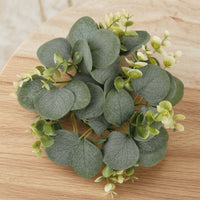Tabletop Eucalyptus Candle Wreath Natural-Looking Candle Wreath with Eucalyptus Leaves Faux Decor Lifelike for Dining Table