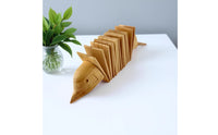 Wooden Dolphin Guiro Rhythmic Dolphin Shaped Guiro Handcrafted Wooden Percussion Fish for Young Children