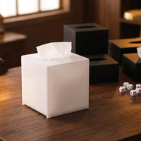 Dining Table Tissue Box Holder for Home Office, Modern Minimalist Style Acrylic Tissue Box Cover, Napkin Holder for Living Room, Multi-purpose