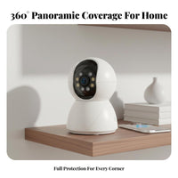 360 Degree Camera Remote Mobile Access Indoor Observation Camera High-Resolution Child Observation Device for Homeowners, Parents, Indoors, Bedroom