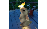 Rabbit Solar Garden Statue No Wiring Required Solar Powered Rabbit Light