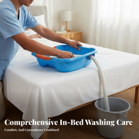 In-Bed Hair Washing Basin Comfortable Neck Rest Bedside Hair Washing Basin With Drain Hose Portable Shampoo Bowl for Bedridden Patients