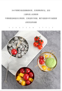 Korean Style Stainless Steel Champagne Cup Dessert Bowl