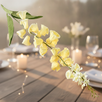 Artificial Yellow Poppy, Lily, Marigold, and Lily of the Valley Flowers for Home Decor and Weddings