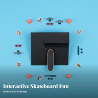 Novelty Gift Finger Skateboard Ramp Set Portable Fingerboard Skate Park Kit Combinable Design for Children, Teenagers, Indoors, Desktop