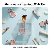 Clear Multi-Compartment Organizer Box Space-Saving Vanity Tray adaptable