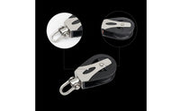 Stainless Steel Single Pulley Compact Rope Pulley Corrosion-Resistant Block Heavy-Duty for Sailors, Marine Rigging