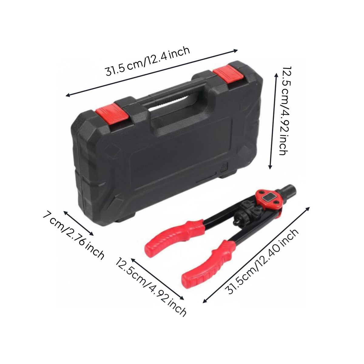 Manual Rivet Nut Heavy-Duty Steel Double Handle Rivet Nut Tool for Mechanics