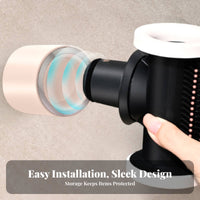Punchdrilleffortless Installation Attractive Hair Dryer Holder Set Includes Reachory Holders Hair Appliance Organizer Space-Saving Design Wall Mounted Rack Sturdy Construction for Styling Tool Users, Homeowners, Home Organizers, Vanity Area, Dressing Room