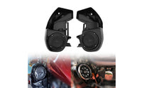 Motorcycle Lower Fairing with Speaker Enclosures Black Lower Fairing with Speaker Enclosures Glossy for Front Guard Mounting