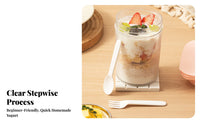 Portable Greek Yogurt Strainer Airtight Lid Greek Yogurt Creator Cup Leak-Proof for DIY Foodies, Fitness Enthusiasts, Travel, Gym, Office