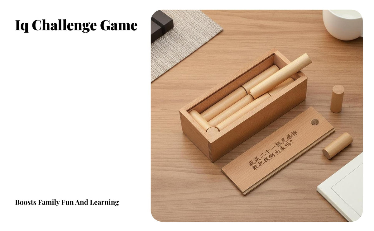 21 Sticks Puzzle Design Ancient Chinese Lock Toy Develops Thinking Woodworker Lock Puzzle for Adults, Teens, Travel
