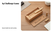 21 Sticks Puzzle Design Ancient Chinese Lock Toy Develops Thinking Woodworker Lock Puzzle for Adults, Teens, Travel