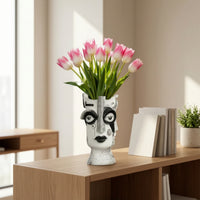 Human Face Vase Sculptural Face Vase Artistic for Art Lovers, Office Desk