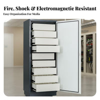 Anti Cabinet Sturdy Steel Construction Information Security Cabinet Dust Resistant Media Storage Locker for Businesses, Archive, Server Room