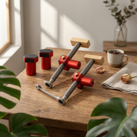 2 Pieces Bench Holdfast Quick Locking Carpentry Vise Strong Clamping Force Hand Tool for Workshop