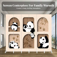 Foldable Design Multi-Panel Folding Partition Double-Sided Print Freestanding Panel Divider Mobile Privacy Screen Flexible Placement for Homeowners, Students, Away from Ice Workers, Living Room, Bedroom, Entrance Hall, Studio Apartment
