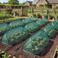 Mesh Plant Cover with Ground Nails Low-Profile Garden Protector with Ground Stakes Lightweight Triangular Garden Cover for Vegetable Patches