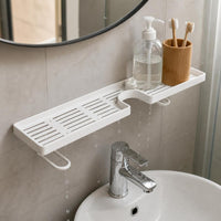 Luxury Bathroom Vanity Shelf Wall-Mounted Faucet Sink Organizer