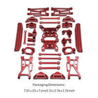 Metal RC Car Upgrade Kit Anodized coating/10 Scale RC Modification Kit Easy Installation Toy Vehicle Components for Bashing