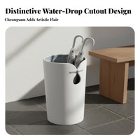 Faux Pottery Umbrella Holder Double-Use Retro Design Umbrella Holder Household Storage Large Capacity Non-Slip Base for Lobby
