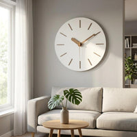Modern Minimalist Wall Clock Easy Install Nordic Wall Clock Non-Ticking Home Decor for Living Room, Office, Bedroom