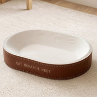 Cat Scratching Nest Corrugated Cat Scratcher Bed Cardboard Scratcher with Rims for Apartments