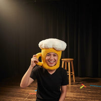 Photo Prop Soft Beer Stein Headpiece Funny Beer Costume Hat for Parties