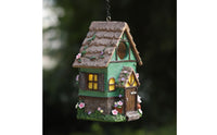 Cottage Birdhouse Hand-Painted Dwelling Birdhouse Easy to Clean Decorative Bird House for Outdoor