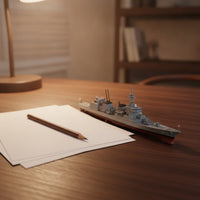 Frigate Model Scale Warship Model Collectible for Desk, History Enthusiasts
